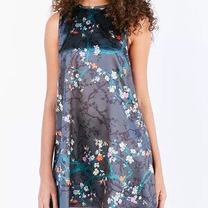 Kimchi Blue Urban Outfitters Carmine Black Satin Frock Mini Dress Size Large